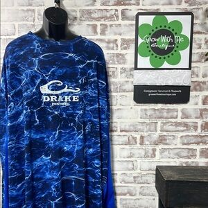 Drake Fishing Blue Long Sleeve Shirt